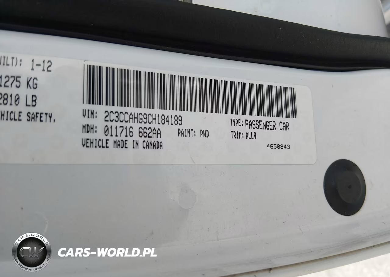 2012 Chrysler 300 Limited VIN:2C3CCAHG9CH184189 - 9