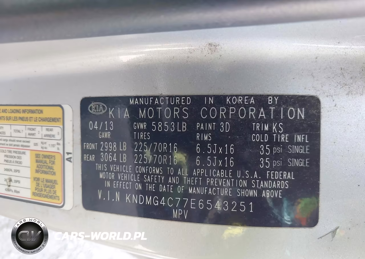2014 Kia Sedona Lx VIN:KNDMG4C77E6543251 - 9
