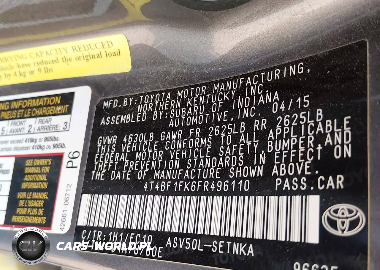 2015 Toyota Camry Le VIN:4T4BF1FK6FR496110 - 9