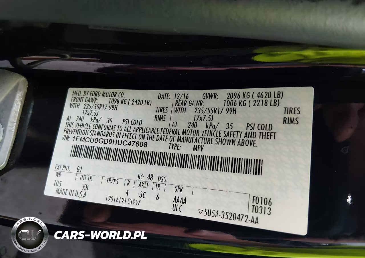 2017 Ford Escape Se VIN:1FMCU0GD9HUC47608 - 12