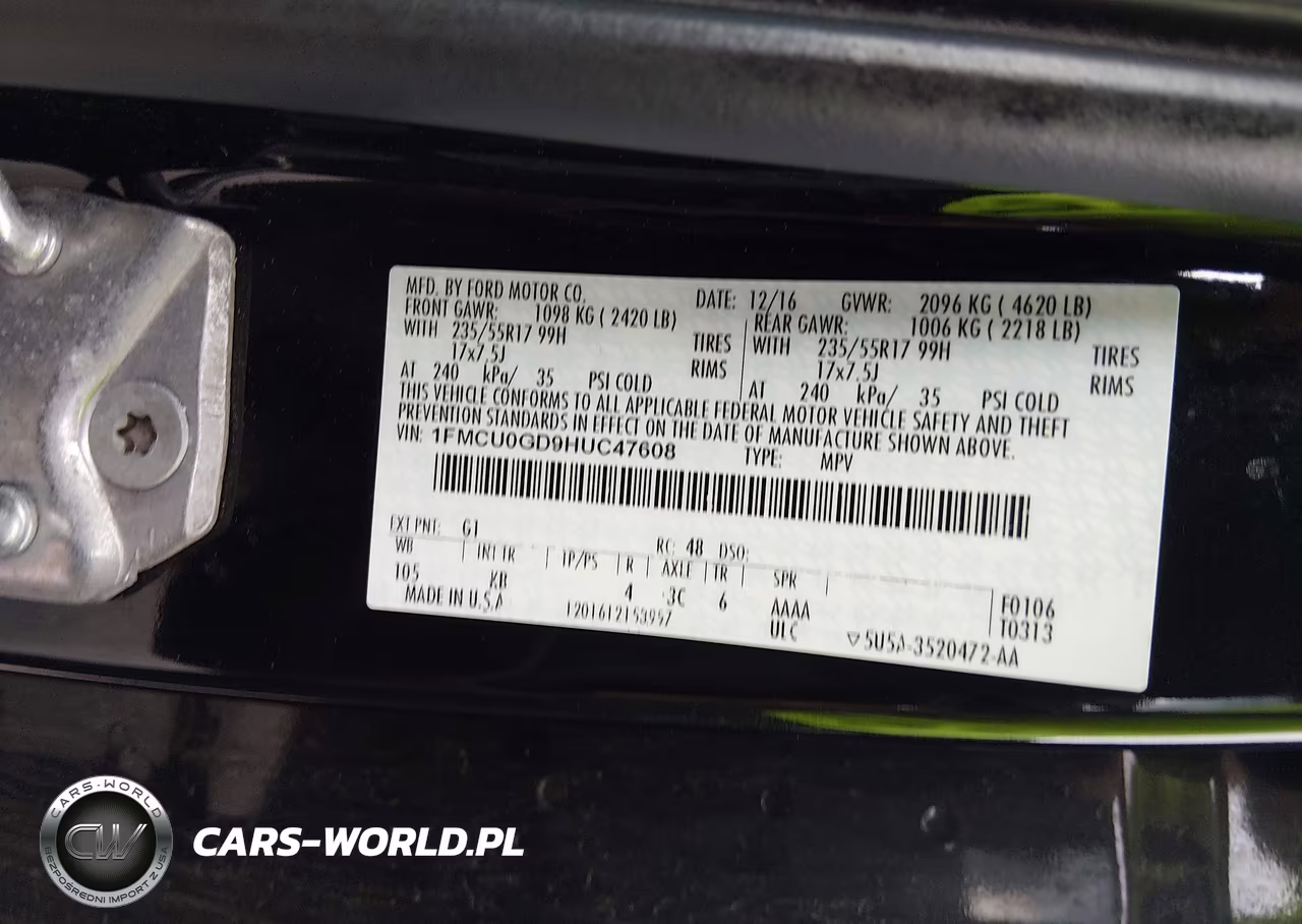 2017 Ford Escape Se VIN:1FMCU0GD9HUC47608 - 9