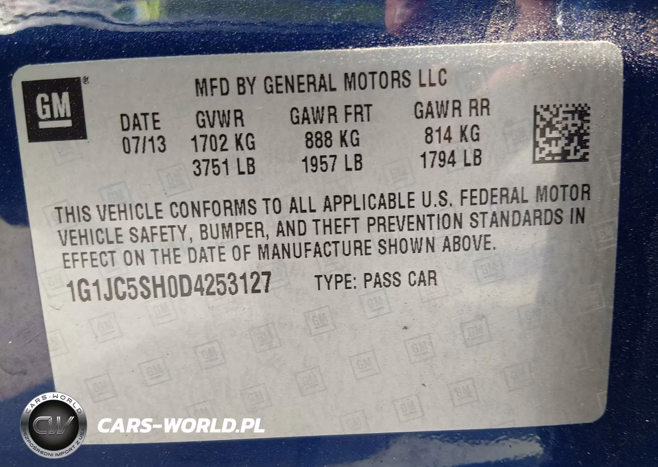 2013 Chevrolet Sonic Lt Auto VIN:1G1JC5SH0D4253127 - 9