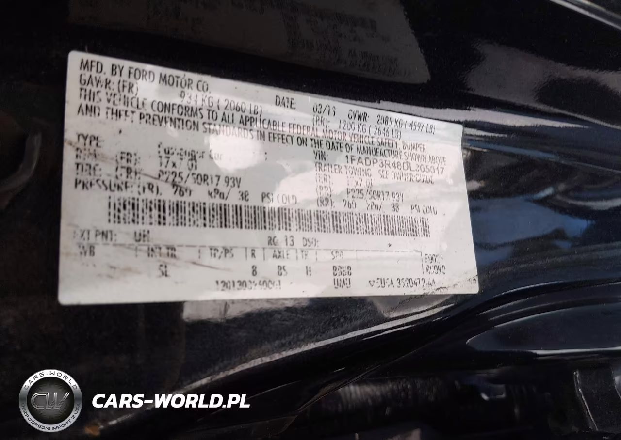 2013 Ford Focus Electric VIN:1FADP3R48DL305017 - 9