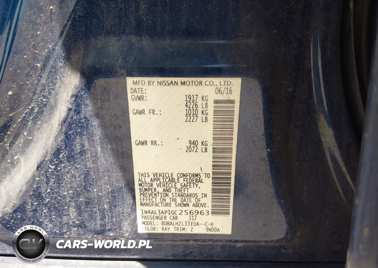 2016 Nissan Altima 2.5 Sr VIN:1N4AL3AP1GC256963 - 9