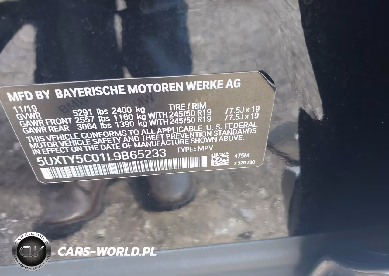 2020 BMW X3 xDrive30I VIN:5UXTY5C01L9B65233 - 9
