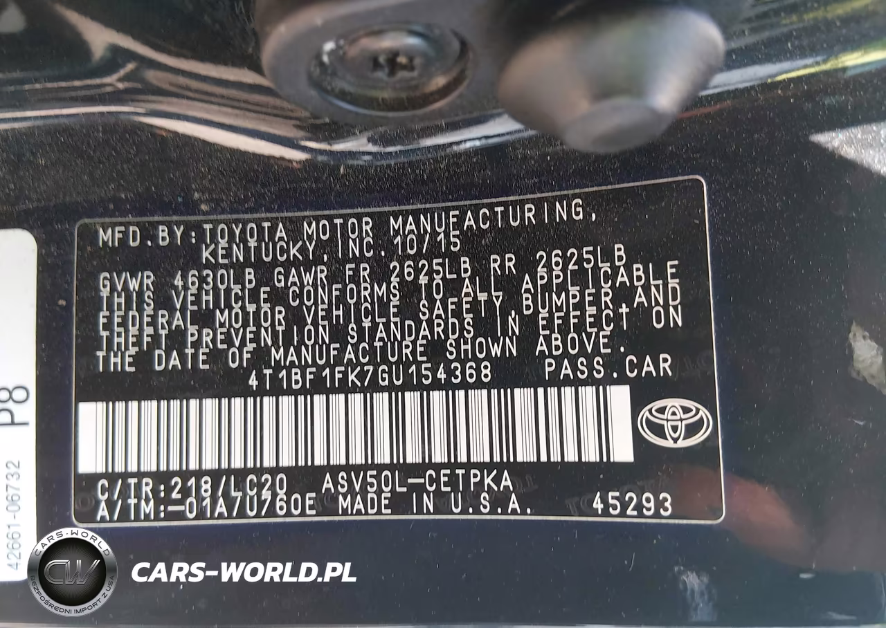 2016 Toyota Camry Le VIN:4T1BF1FK7GU154368 - 9