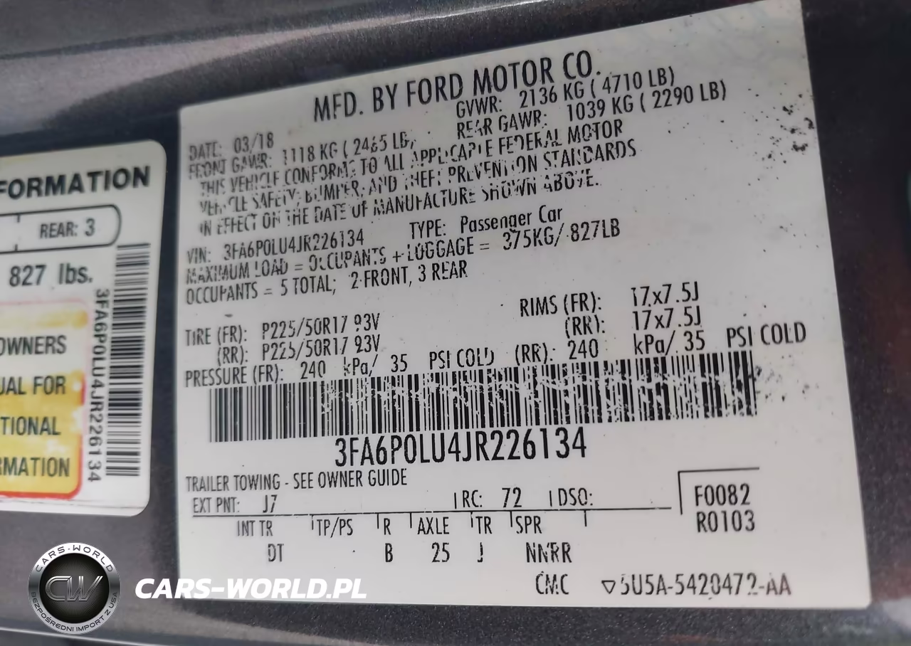 2018 Ford Fusion Hybrid Se VIN:3FA6P0LU4JR226134 - 9