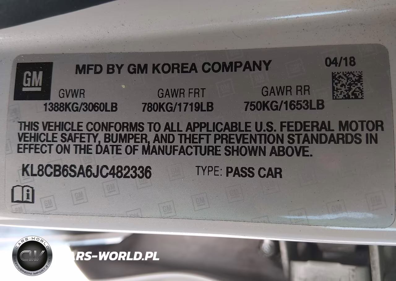 2018 Chevrolet Spark Ls Cvt VIN:KL8CB6SA6JC482336 - 9