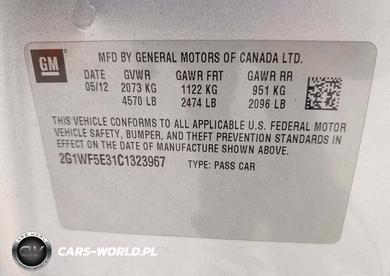 2012 Chevrolet Impala Ls VIN:2G1WF5E31C1323967 - 9