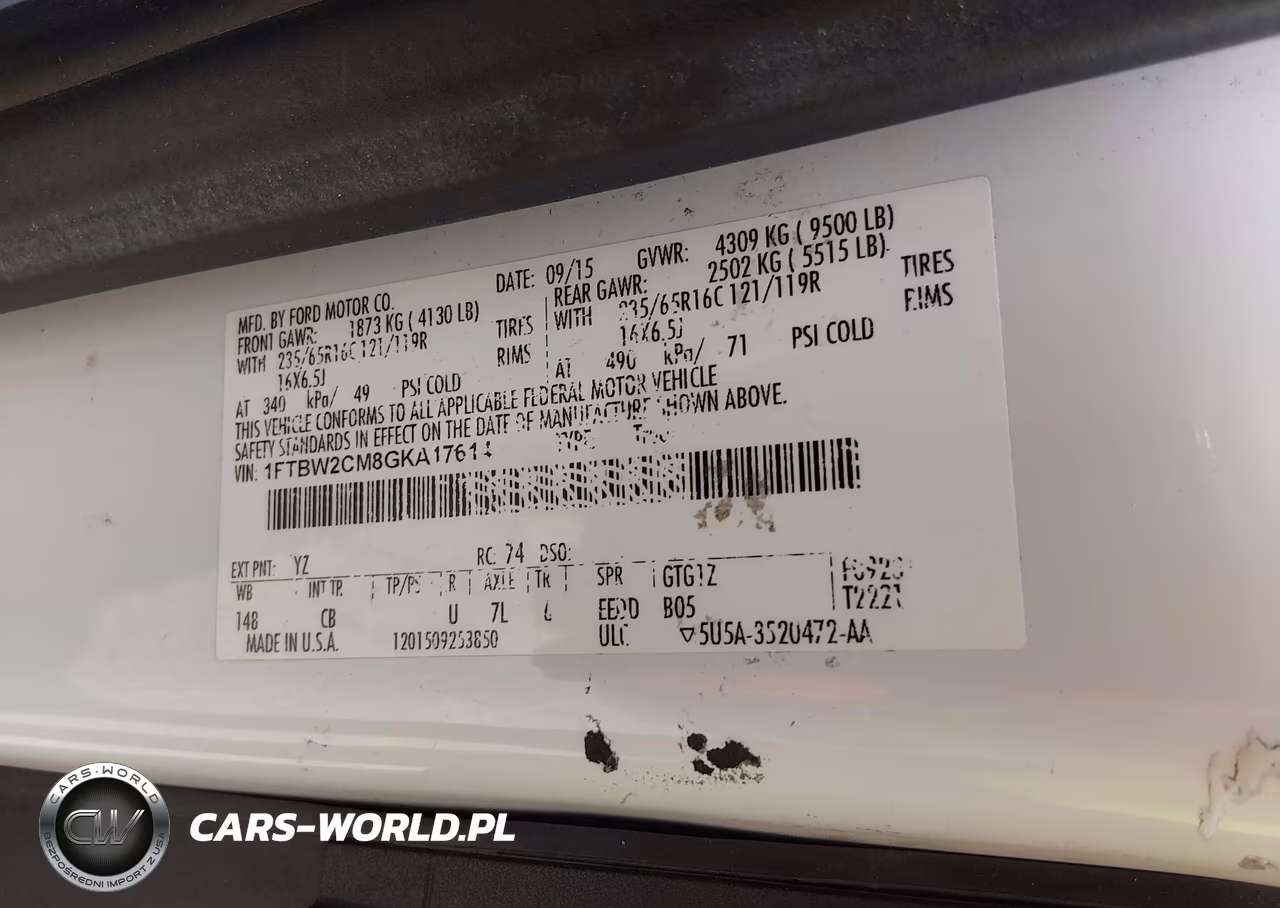 2016 Ford Transit-350 VIN:1FTBW2CM8GKA17614 - 9