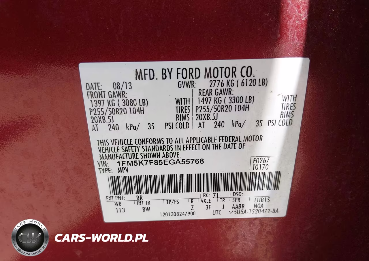 2014 Ford Explorer Limited VIN:1FM5K7F85EGA55768 - 9