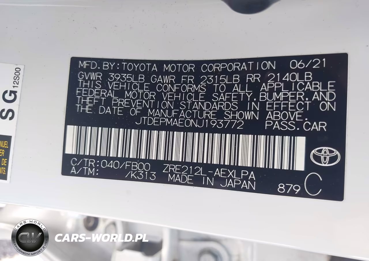 2022 Toyota Corolla Le VIN:JTDEPMAE0NJ193772 - 9