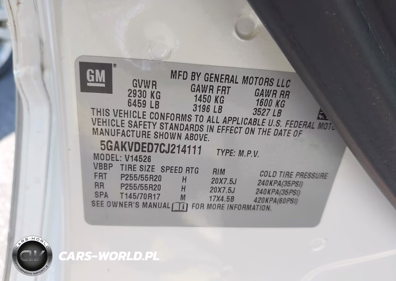2012 Buick Enclave Premium VIN:5GAKVDED7CJ214111 - 9