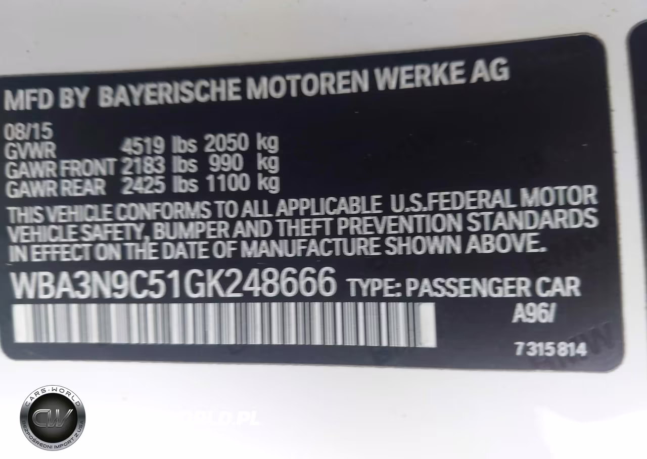 2016 BMW 428I xDrive VIN:WBA3N9C51GK248666 - 9