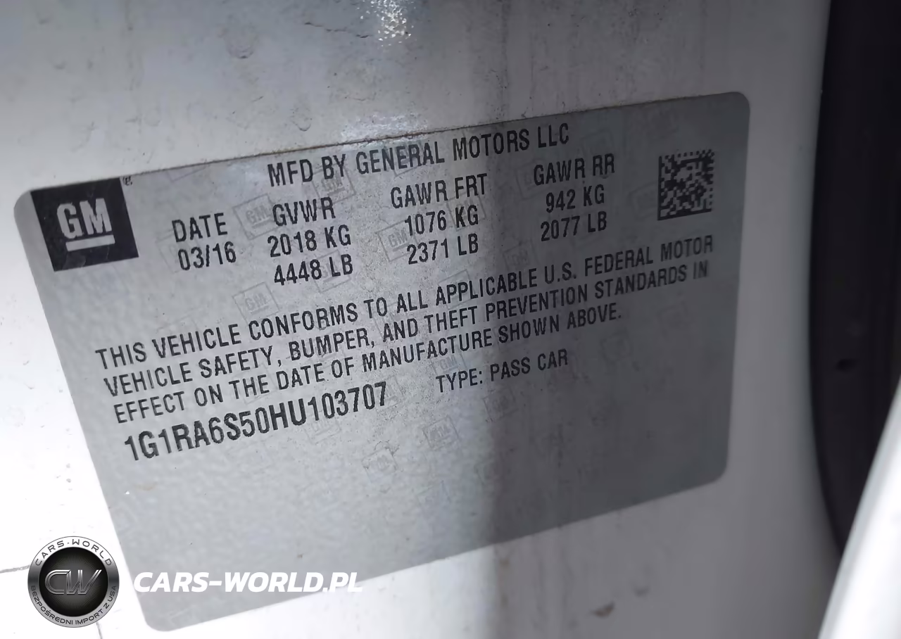 2017 Chevrolet Volt Lt VIN:1G1RA6S50HU103707 - 9