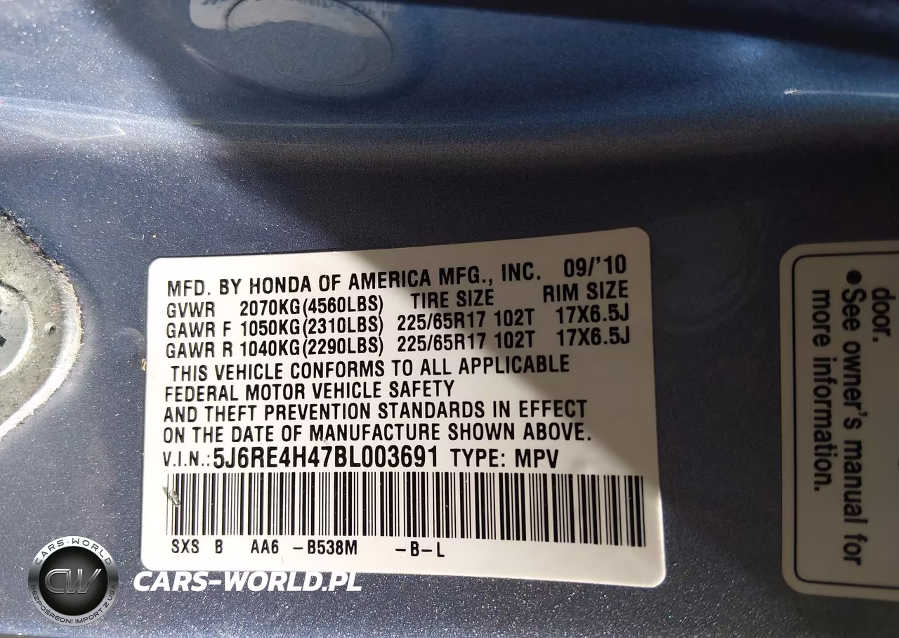 2011 Honda Cr-V Se VIN:5J6RE4H47BL003691 - 9