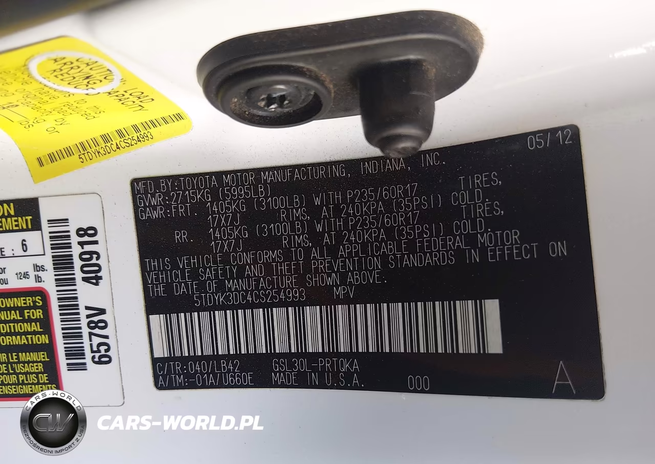 2012 Toyota Sienna Xle V6 8 Passenger VIN:5TDYK3DC4CS254993 - 9