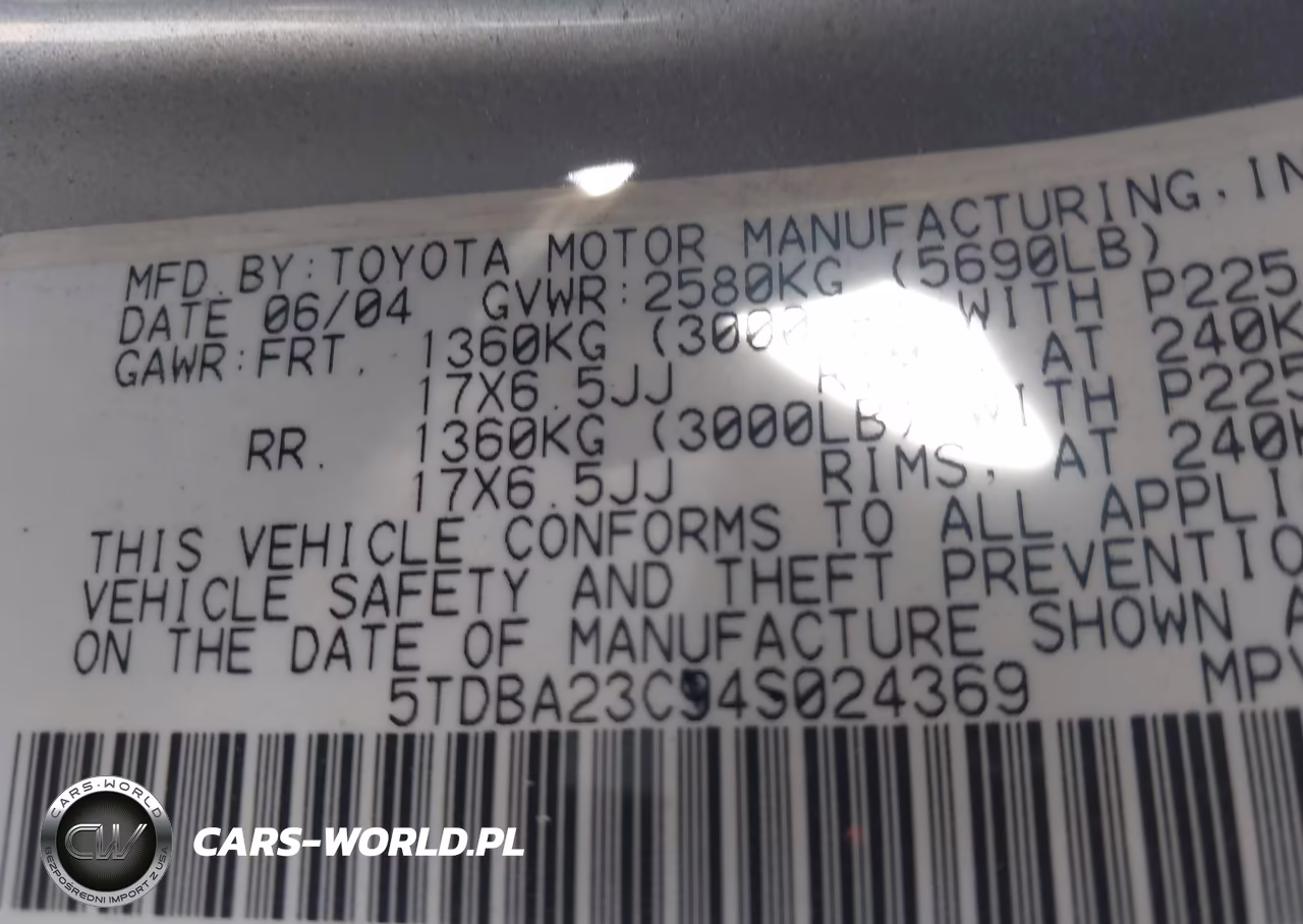 2004 Toyota Sienna Le VIN:5TDBA23C94S024369 - 9