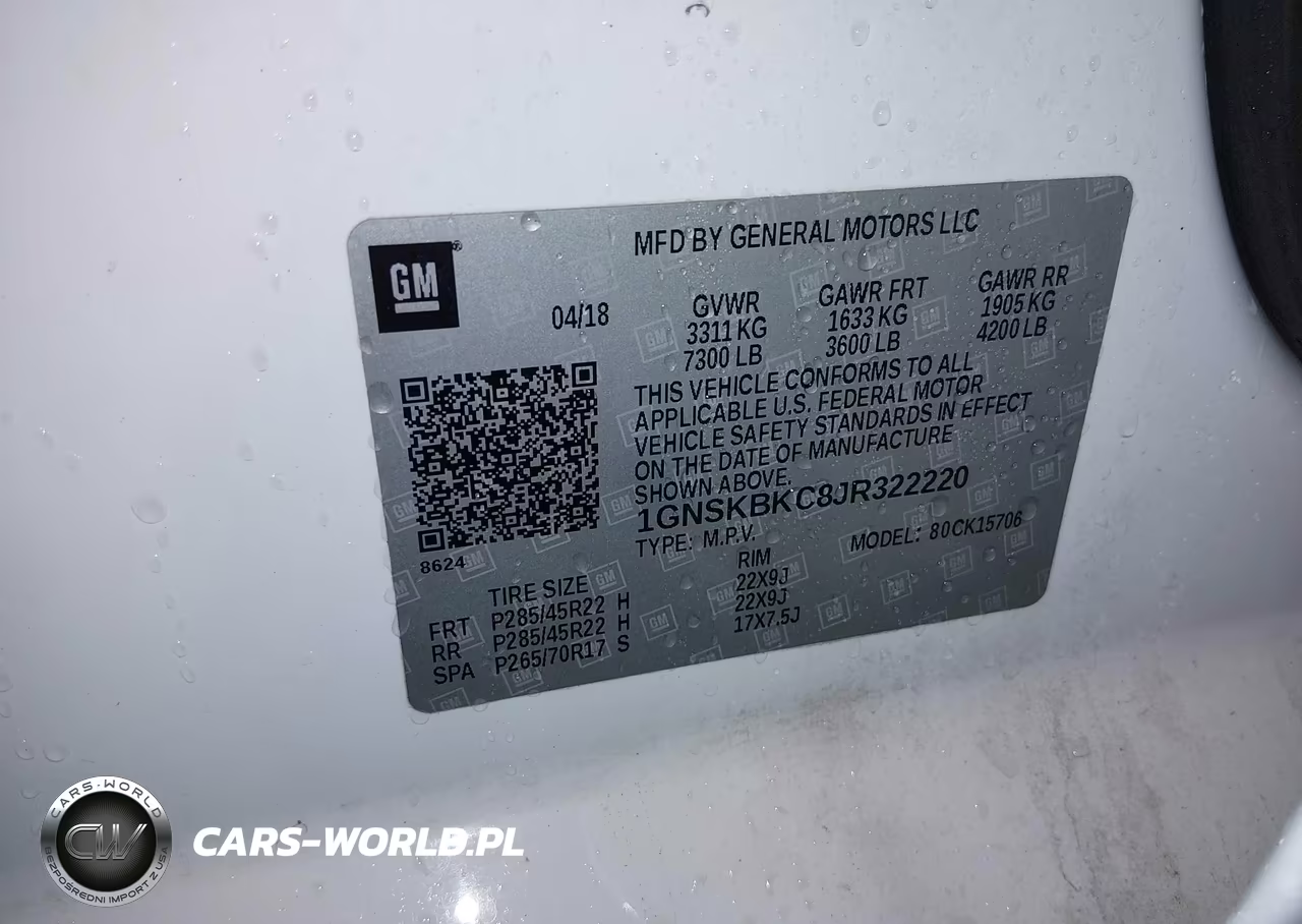 2018 Chevrolet Tahoe Lt VIN:1GNSKBKC8JR322220 - 9
