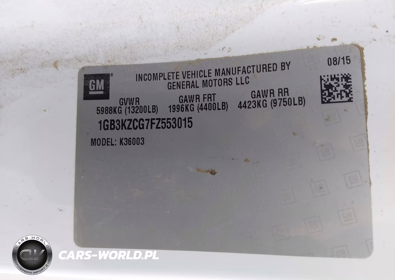 2015 Chevrolet Silverado 3500Hd Chassis Lt VIN:1GB3KZCG7FZ553015 - 8