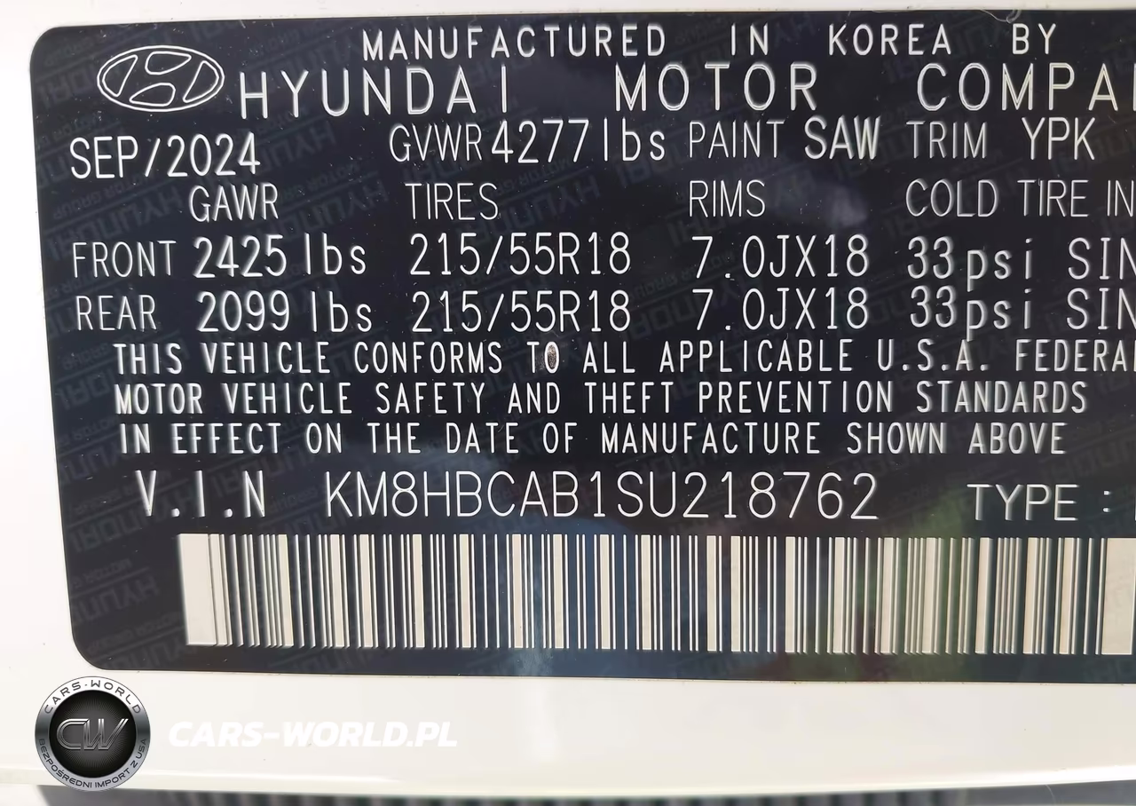 2025 Hyundai Kona Sel VIN:KM8HBCAB1SU218762 - 9