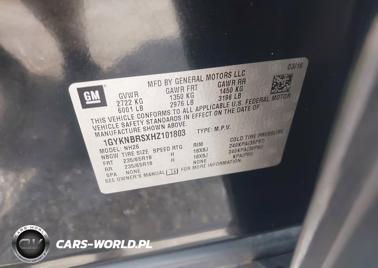 2017 Cadillac Xt5 Luxury VIN:1GYKNBRSXHZ101803 - 9