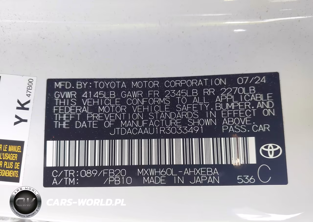 2024 Toyota Prius Le VIN:JTDACAAU1R3033491 - 9
