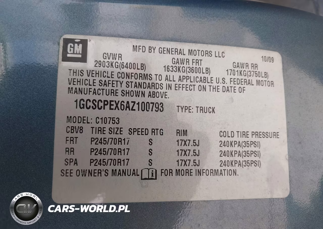 2010 Chevrolet Silverado 1500 Work Truck VIN:1GCSCPEX6AZ100793 - 9