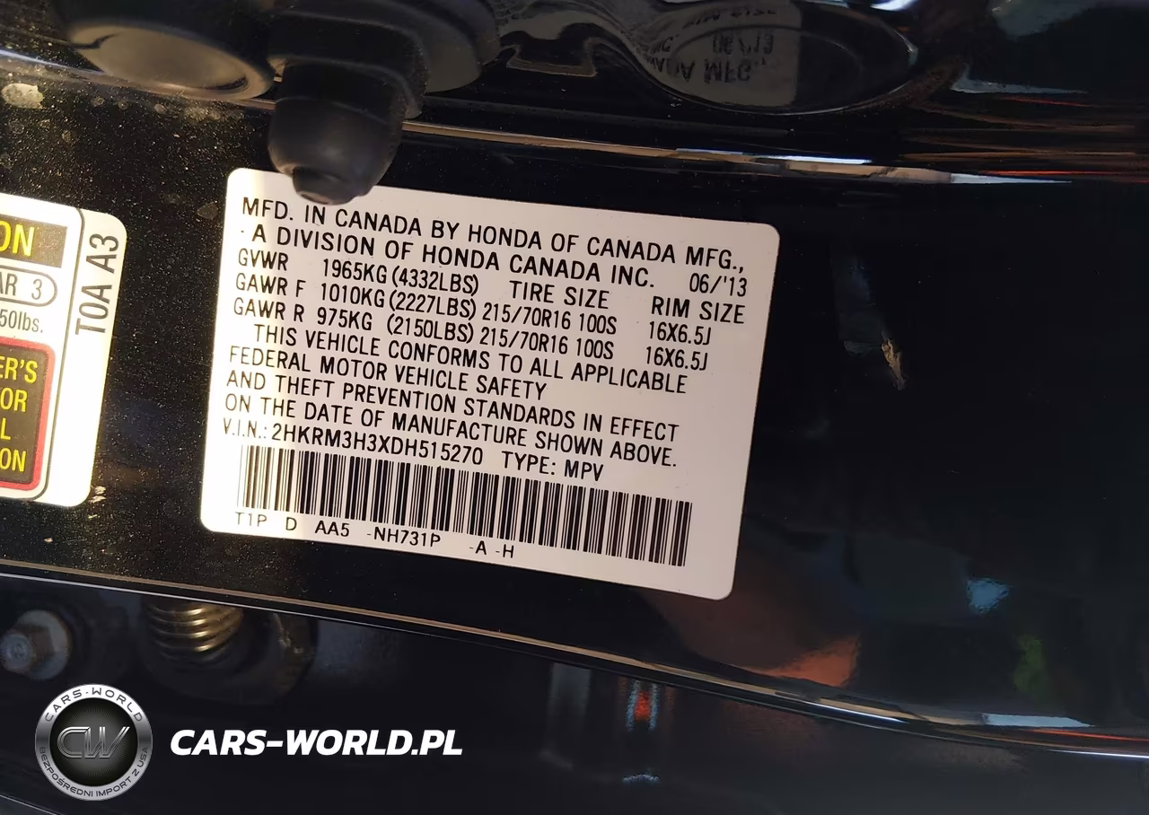 2013 Honda Cr-V Lx VIN:2HKRM3H3XDH515270 - 9