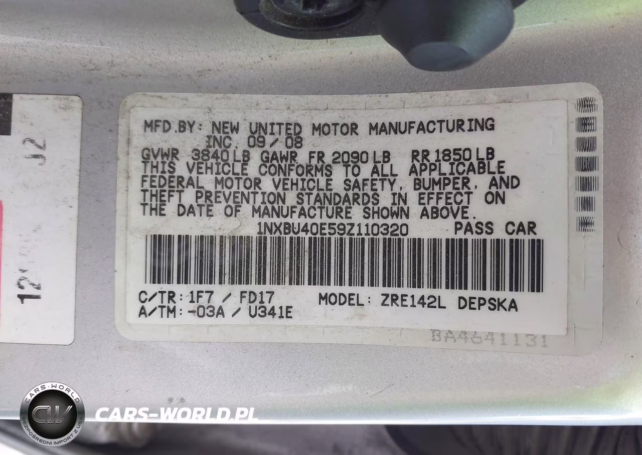 2009 Toyota Corolla S VIN:1NXBU40E59Z110320 - 9