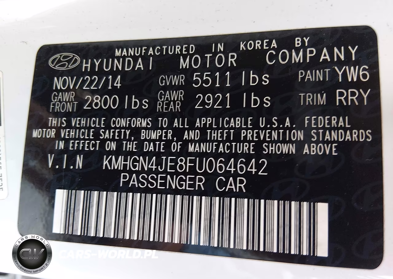 2015 Hyundai Genesis 3.8 VIN:KMHGN4JE8FU064642 - 8