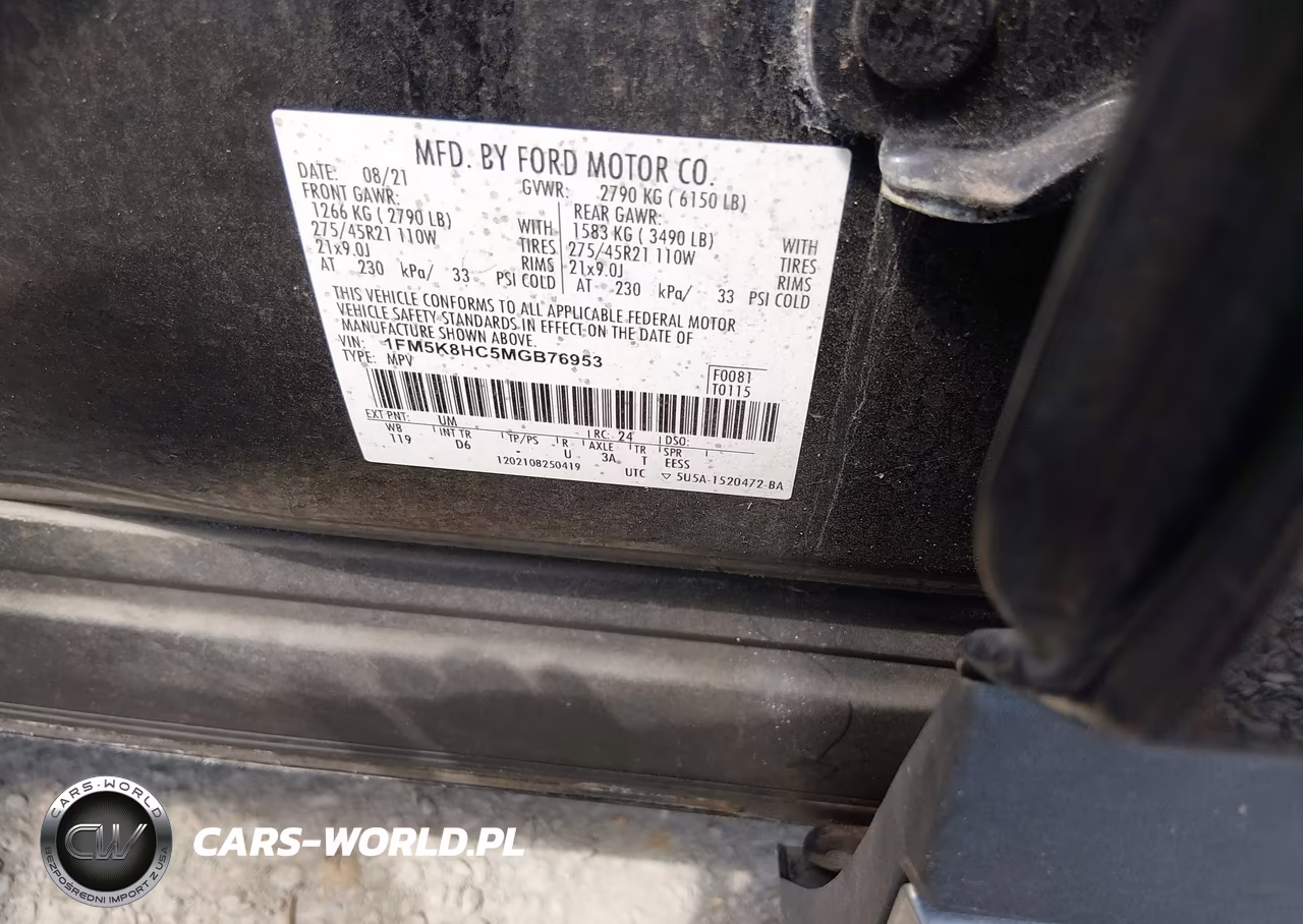 2021 Ford Explorer Platinum VIN:1FM5K8HC5MGB76953 - 9