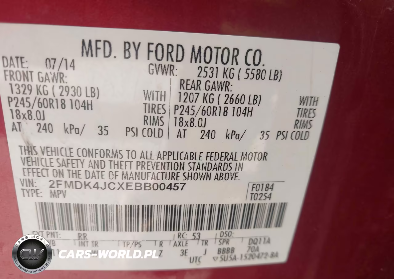 2014 Ford Edge Sel VIN:2FMDK4JCXEBB00457 - 9
