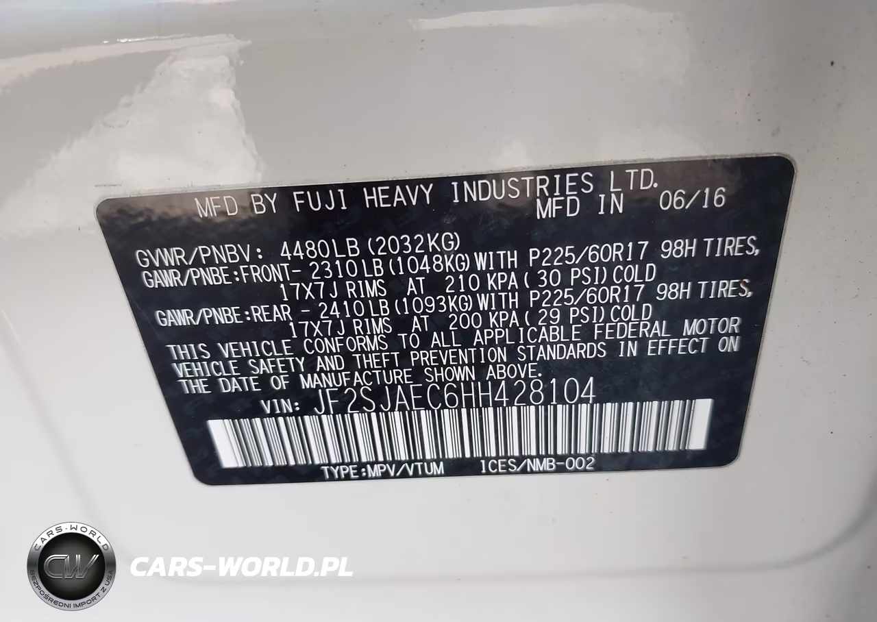 2017 Subaru Forester 2.5I Premium VIN:JF2SJAEC6HH428104 - 9
