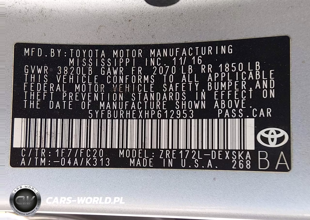 2017 Toyota Corolla Se Special Edition VIN:5YFBURHEXHP612953 - 9