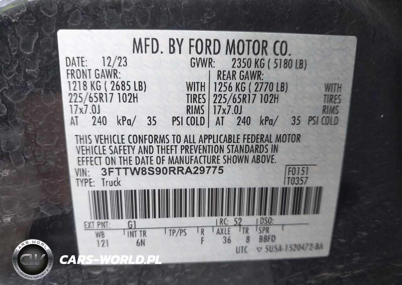 2024 Ford Maverick Lariat VIN:3FTTW8S90RRA29775 - 9