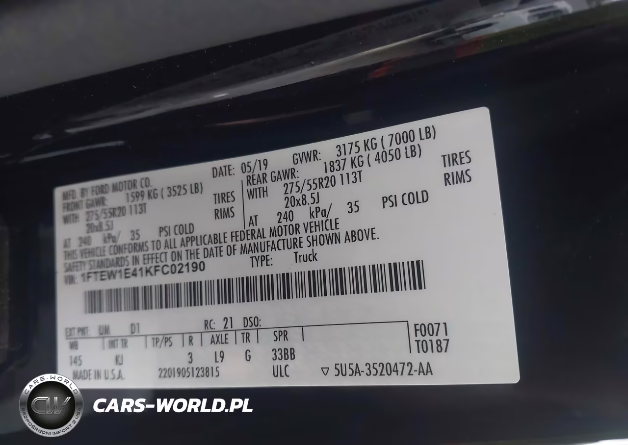 2019 Ford F-150 King Ranch VIN:1FTEW1E41KFC02190 - 9