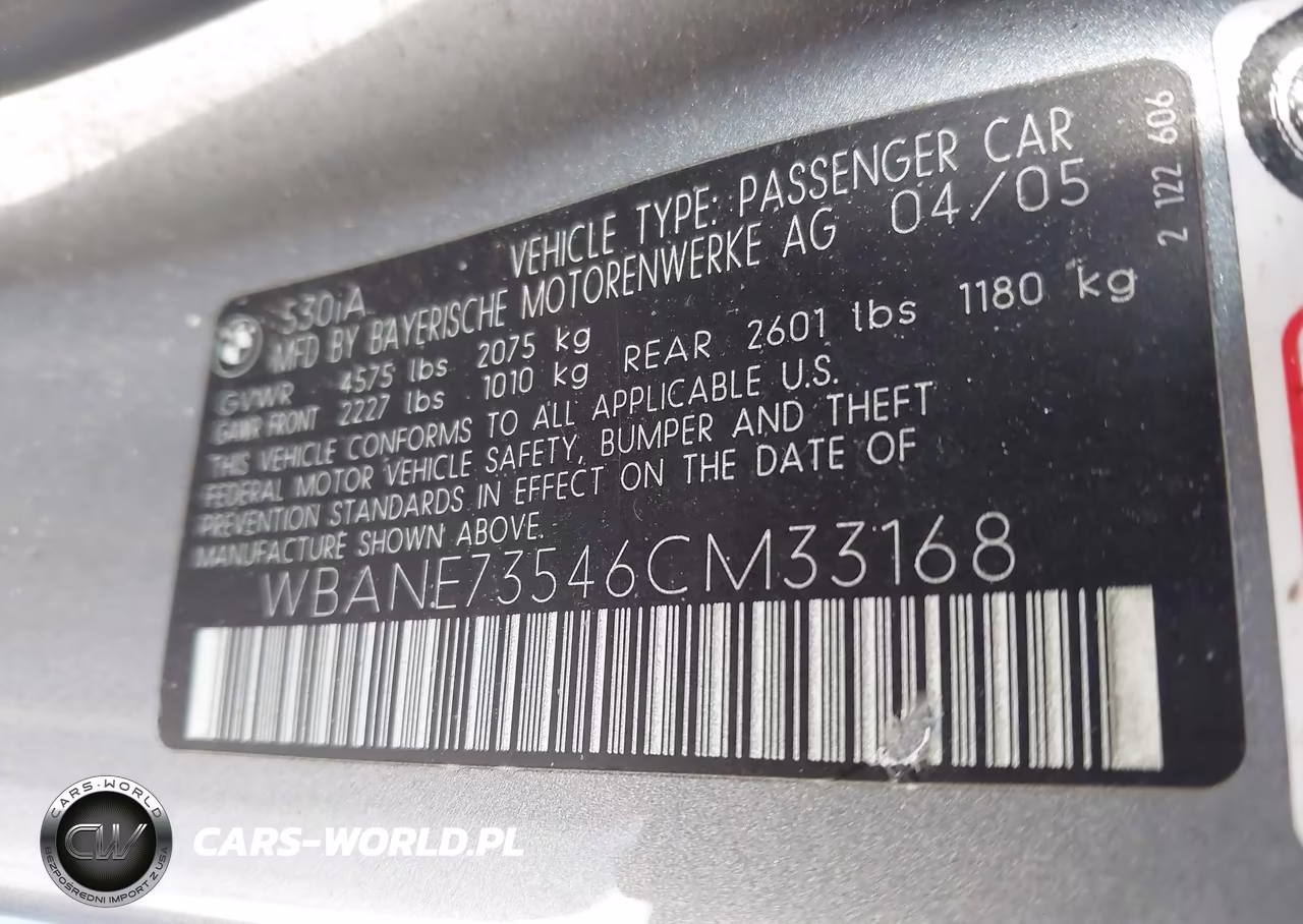 2006 BMW 530I VIN:WBANE73546CM33168 - 9