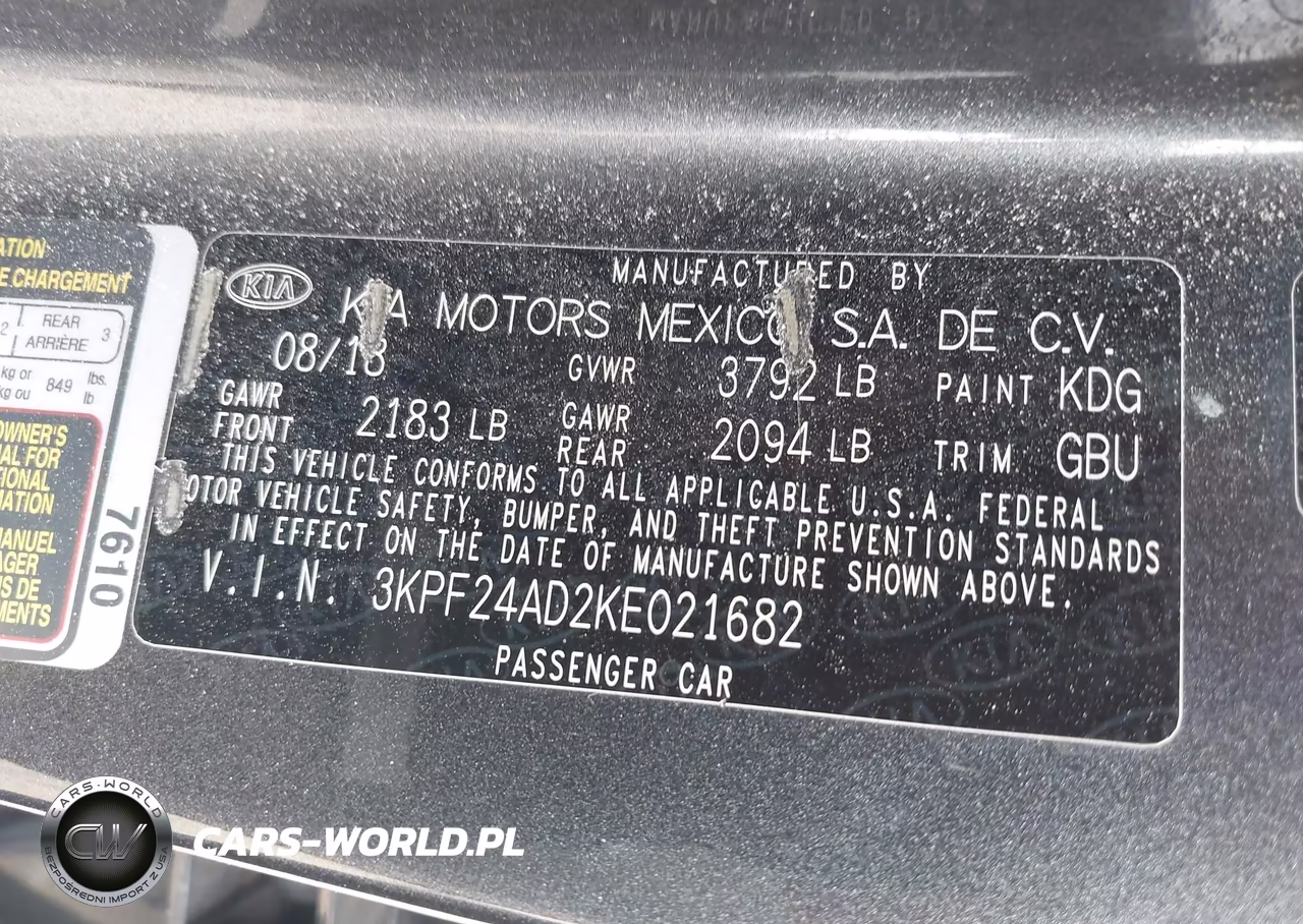 2019 Kia Forte Lxs VIN:3KPF24AD2KE021682 - 9