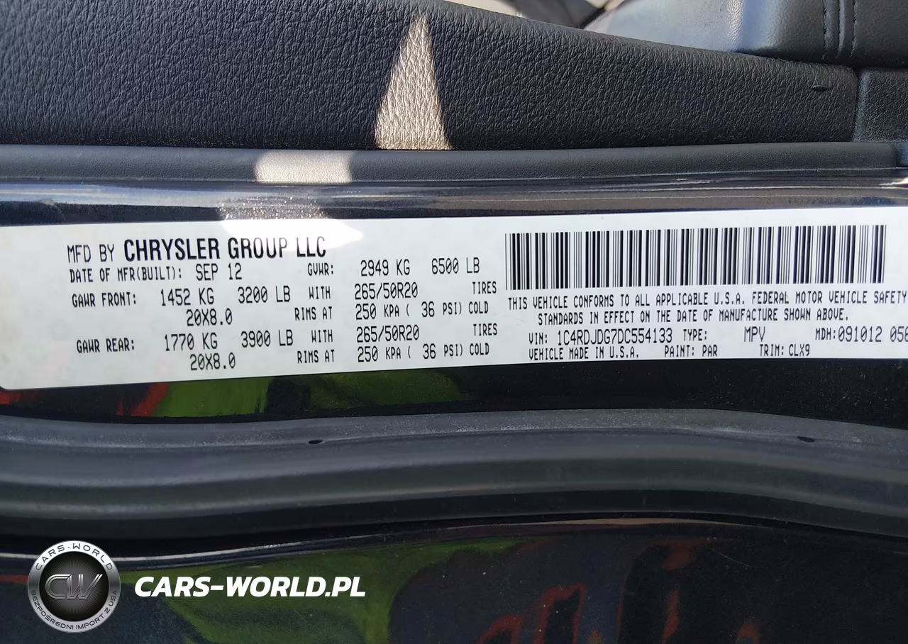 2013 Dodge Durango Crew VIN:1C4RDJDG7DC554133 - 9