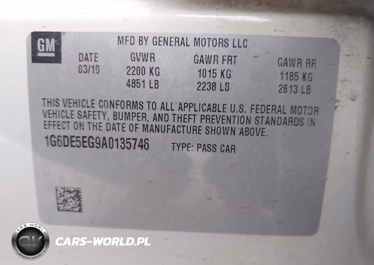 2010 Cadillac Cts Luxury VIN:1G6DE5EG9A0135746 - 9