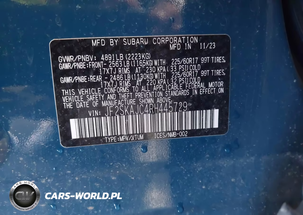 2024 Subaru Forester Wilderness VIN:JF2SKAJC4RH445729 - 9