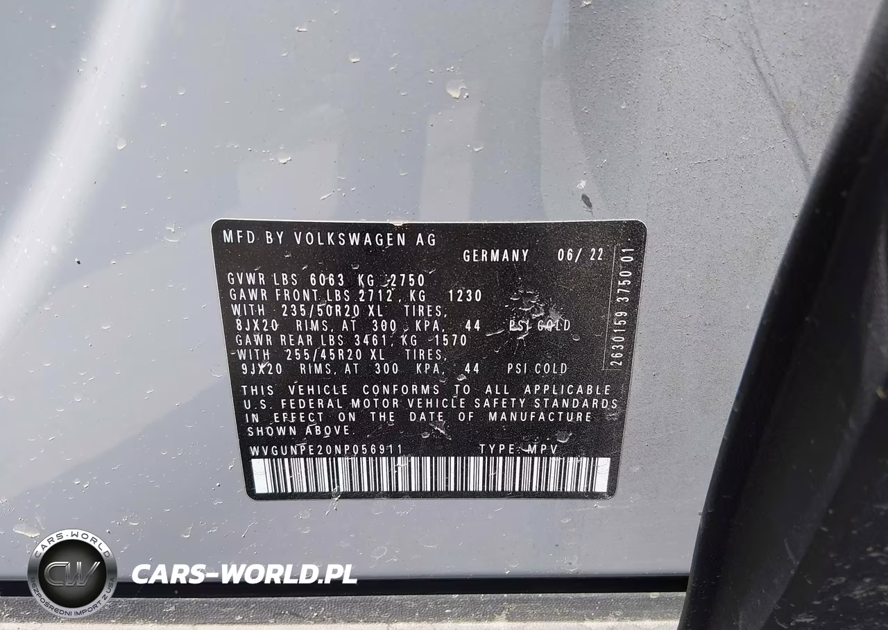 2022 Volkswagen Id.4 Awd Pro S VIN:WVGUNPE20NP056911 - 9