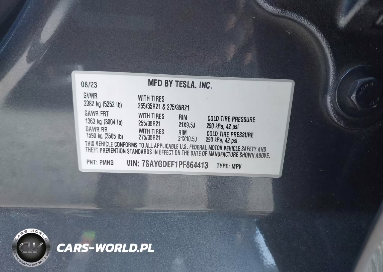 2023 Tesla Model Y Performance Dual Motor All-Wheel Drive VIN:7SAYGDEF1PF864413 - 9