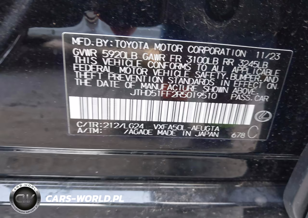 2024 Lexus Ls 500 VIN:JTHD51FF2R5019510 - 9