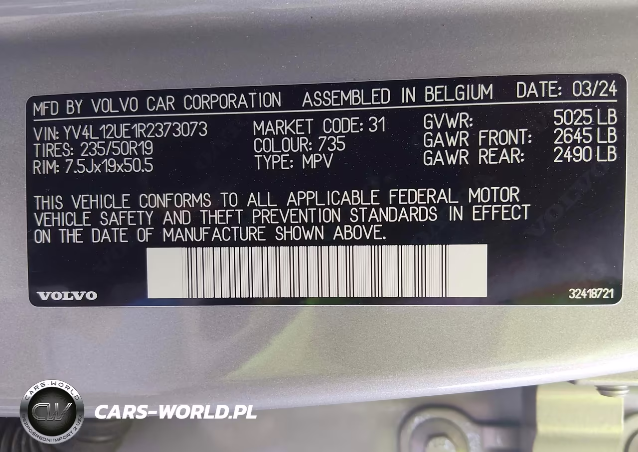 2024 Volvo Xc40 B5 Plus Bright Theme VIN:YV4L12UE1R2373073 - 9