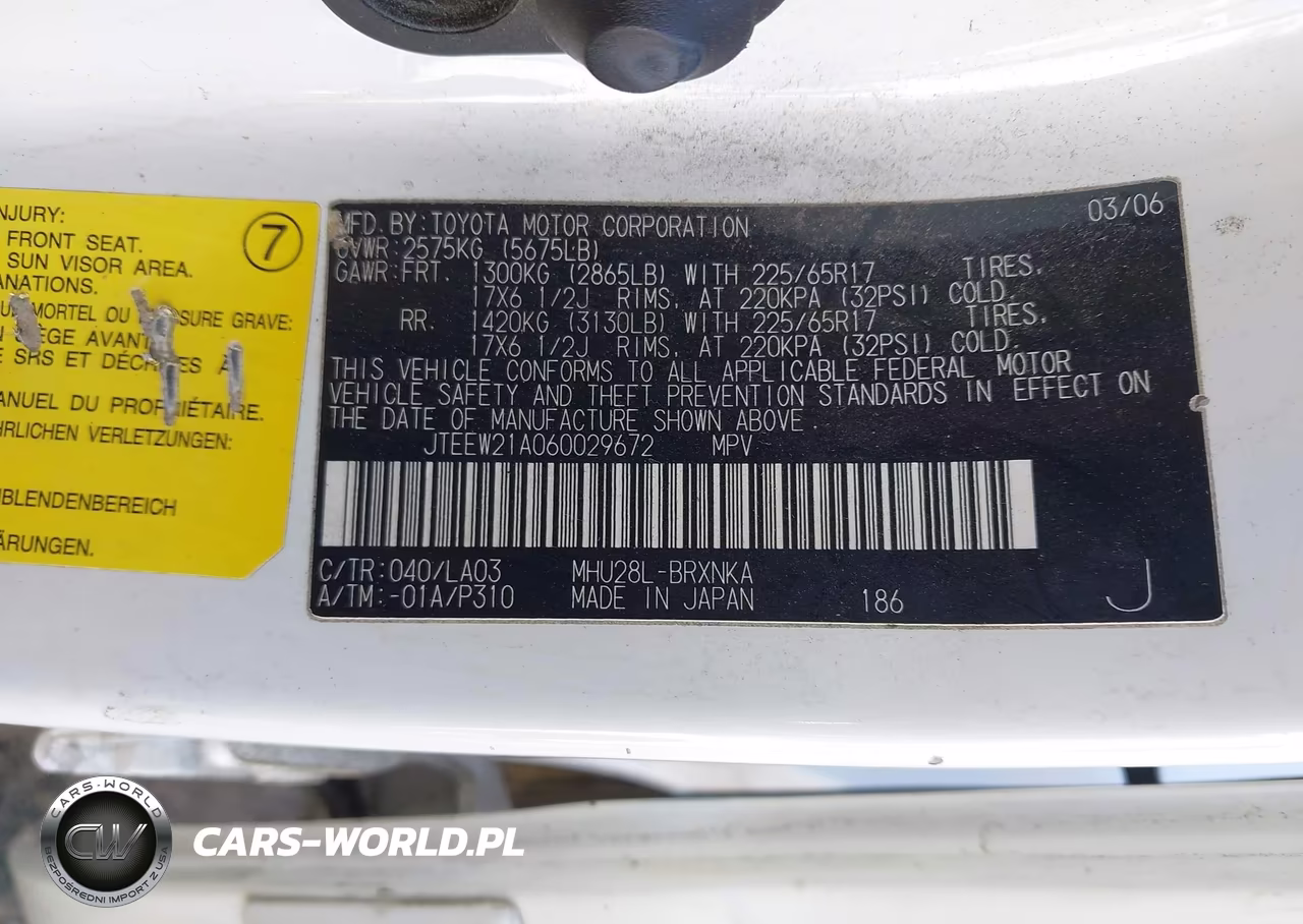 2006 Toyota Highlander Hybrid Limited V6 VIN:JTEEW21A060029672 - 9