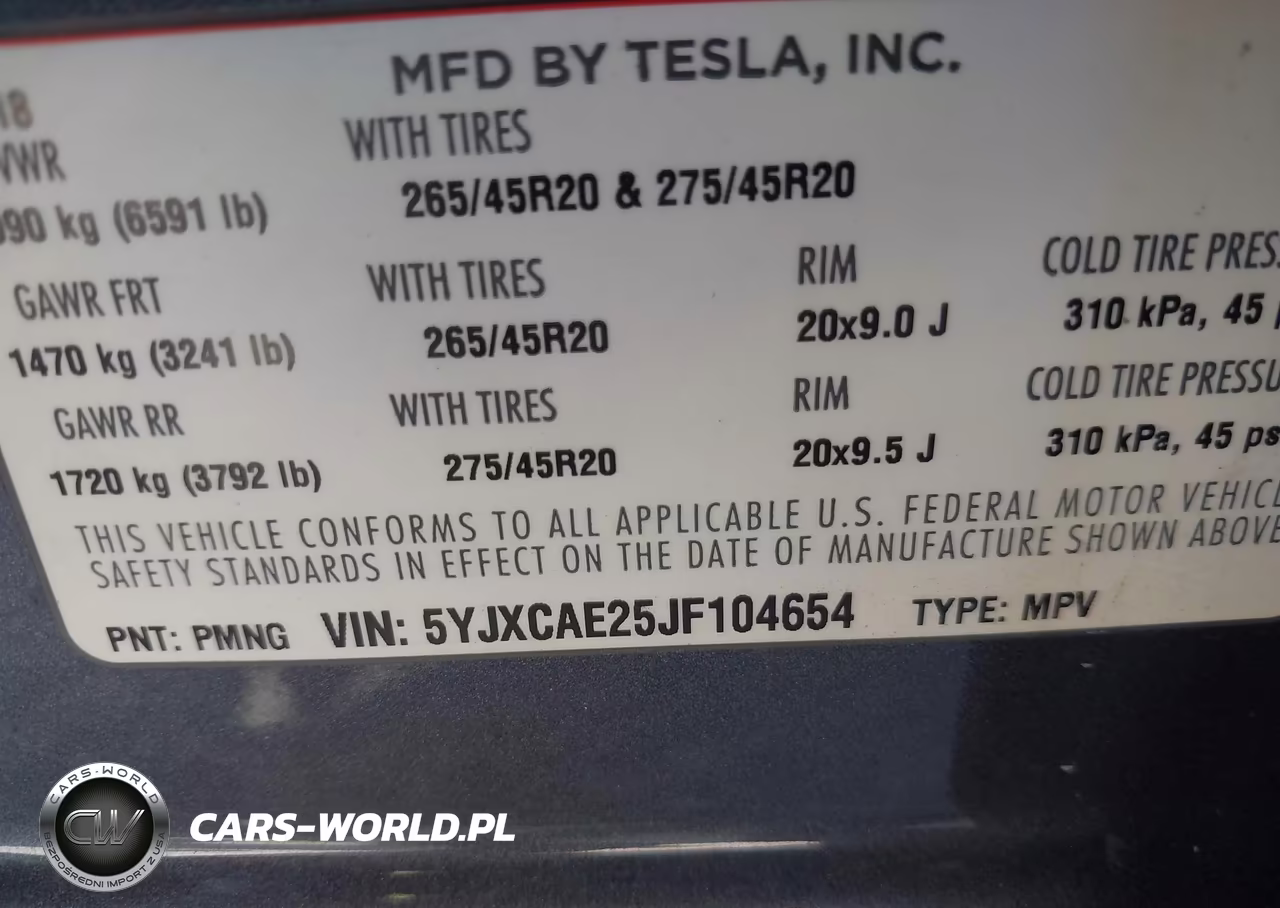2018 Tesla Model X 100D-75D-P100D VIN:5YJXCAE25JF104654 - 9