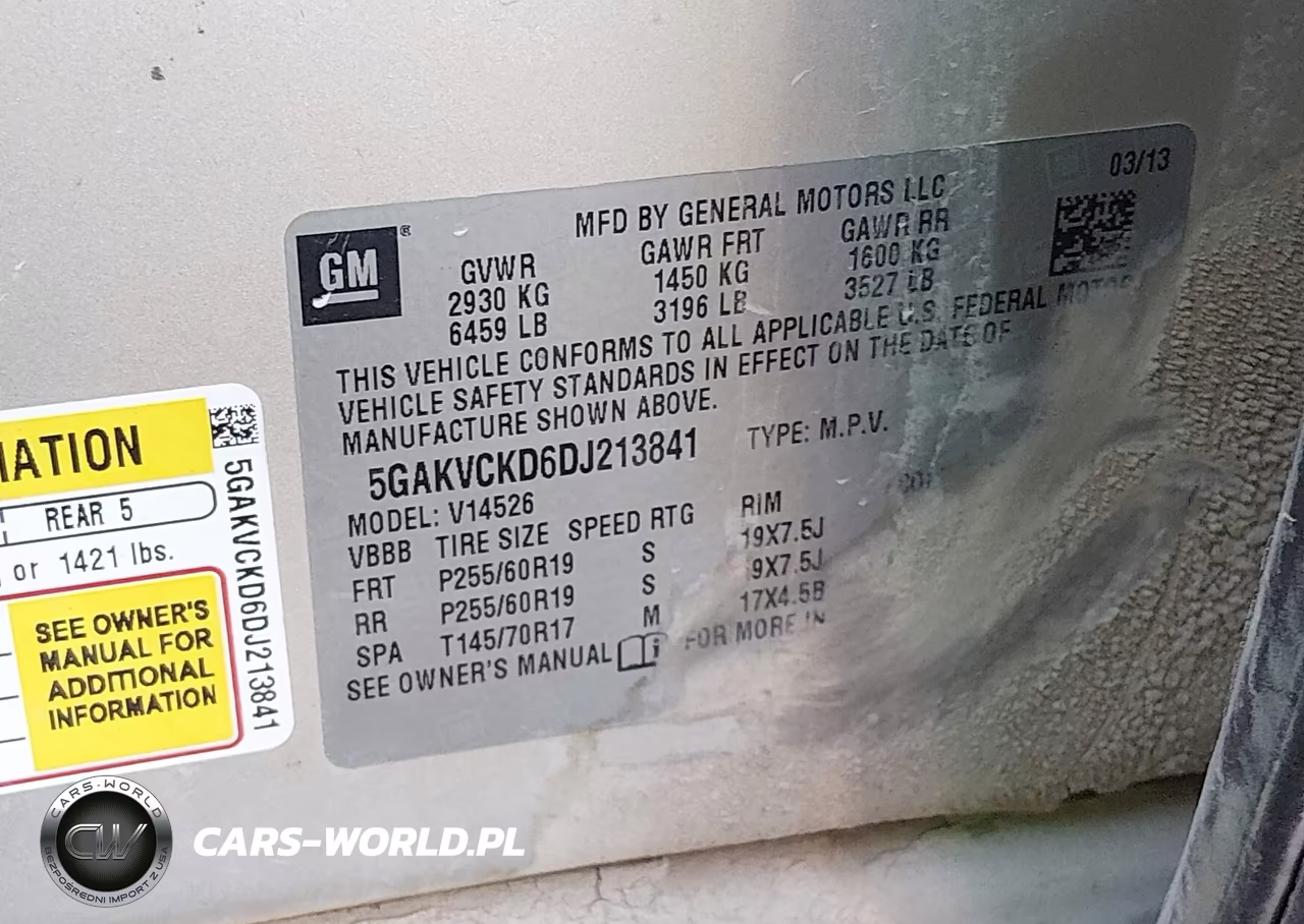 2013 Buick Enclave Leather VIN:5GAKVCKD6DJ213841 - 9