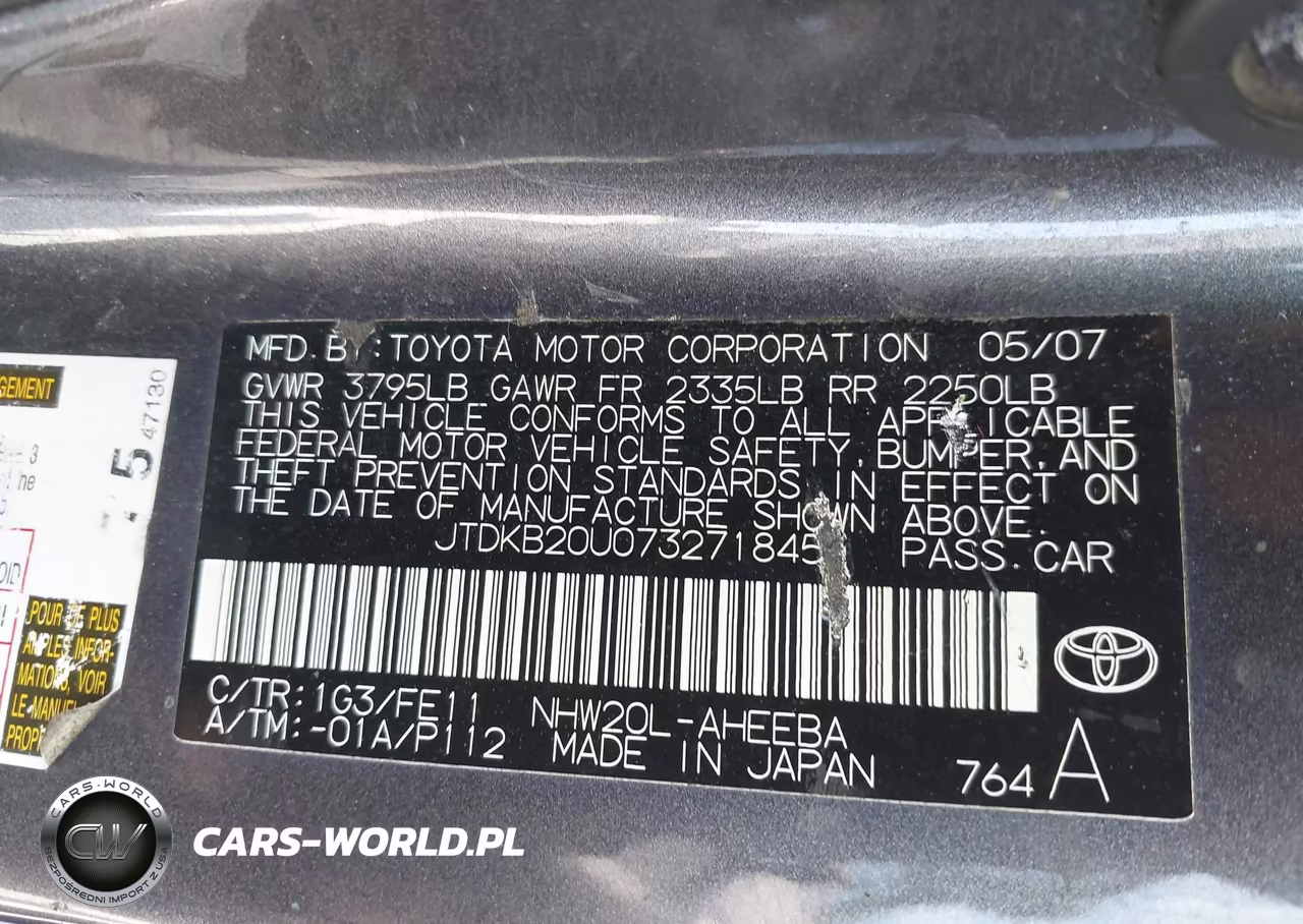 2007 Toyota Prius VIN:JTDKB20U073271845 - 9
